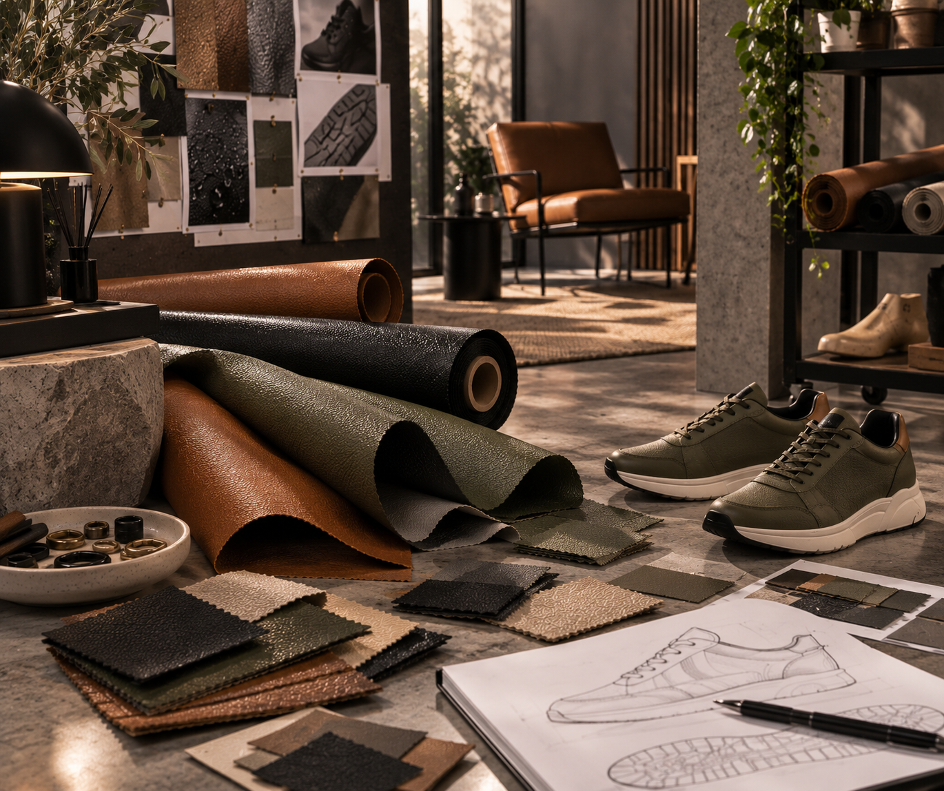 Tissus Enduit pour Chaussures